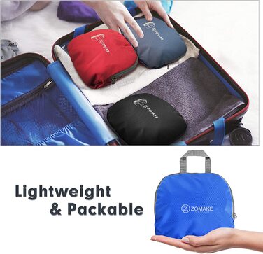 Легкий складной рюкзак ZOMAKE - упаковваеме рюкзаки об'ємом 30 л, невеликі складні рюкзаки, похідний рюкзак, сумка для жінок і чоловіків, походи на відкритому повітрі (темно-синій)