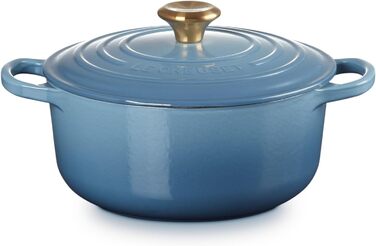 Le Creuset Signature Казанок з чавуну з кришкою, Ø 20 см, 2,4 л, Chambray, для всіх типів плит, включаючи індукцію