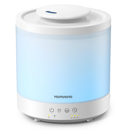 Зволожувач повітря Homvana для спальні 1.5л, ультразвуковий, з аромадифузором для ефірних олій, LED, BPA-Free
