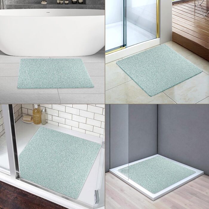 Нековзний килимок для душу Bylphy, протиковзкий килимок для ванни з масажним ефектом, килимок для душу з ПВХ-люфи, швидковисихаючий килимок для ванної та вологих приміщень (зелений, 60 х 60 см)