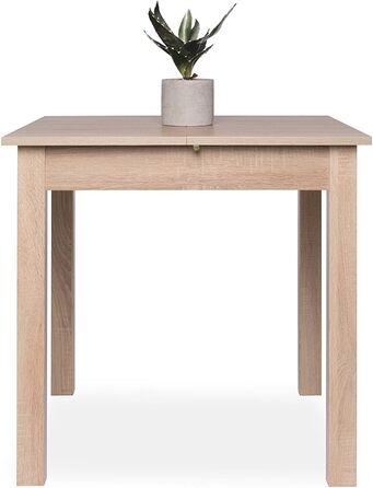 Обідній стіл Inter Trade Corporation Küchentisch: білий (Sonoma Eiche), 80-120 x 80 см, з висувною панеллю