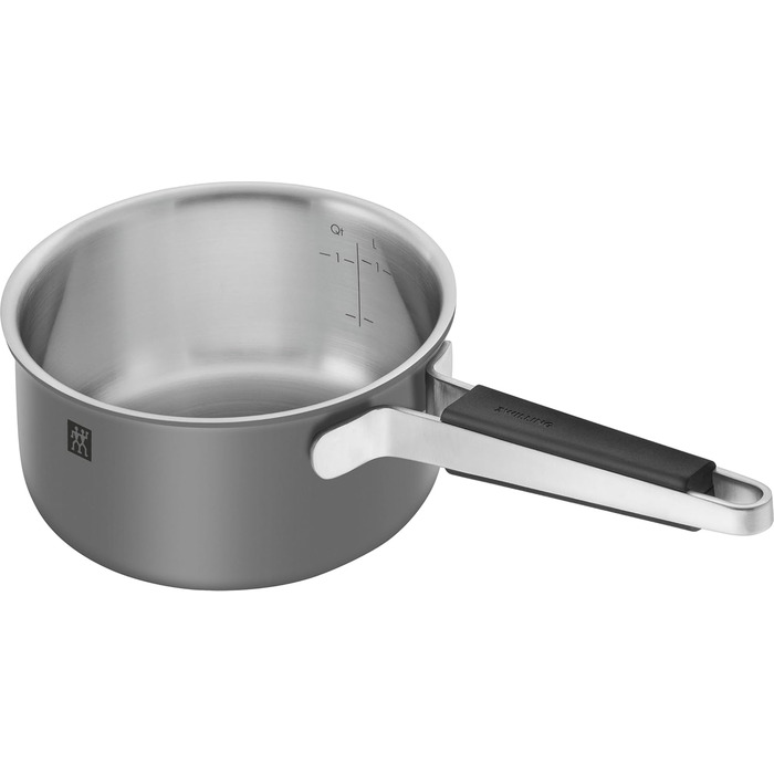 Набір посуду ZWILLING PURE, 5 предметів, з нержавіючої сталі 18/10, керамічне покриття, Stay-Cool ручки, придатний для миття в посудомийній машині (антрацитово-сірий)