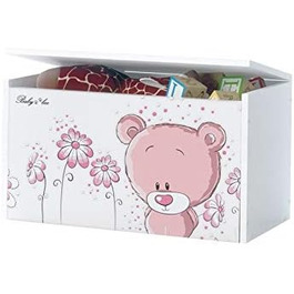 Дитяча кімната Зірка Дитяче ліжко з 3 предметів Комод Шафа для одягу біла/рожева комплектація (ящик для іграшок)