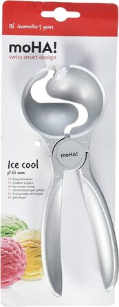 Ложка для морозива Moha, литий під тиском алюміній, срібло, 0,6 x 19 x 10 см