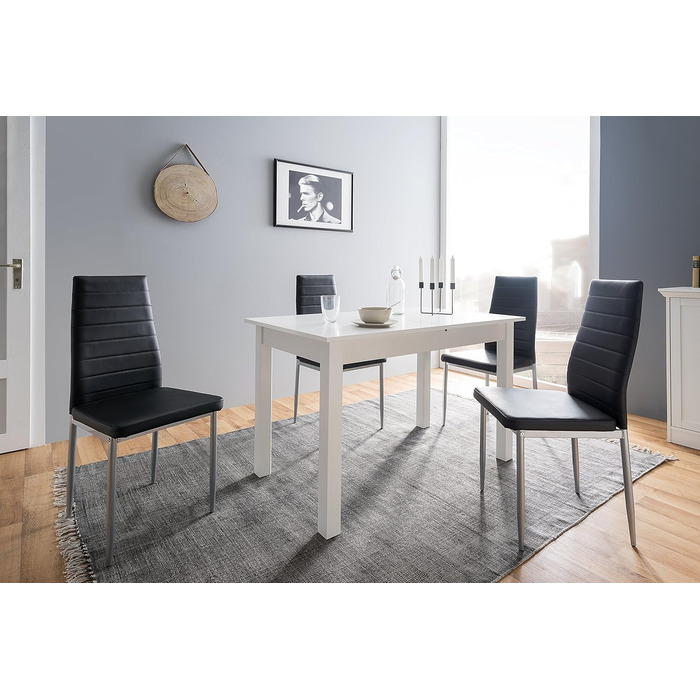 Обідній стіл Inter Trade Küchentisch, білий, 120-160 x 70 см, з висувною платформою