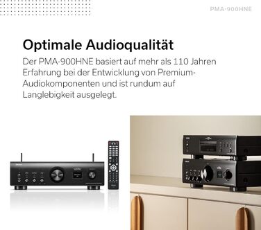 Підсилювач Denon PMA-900HNE, 2x85 Вт, фонопідсилювач, Hi-Res, AirPlay 2, Bluetooth, Чорний