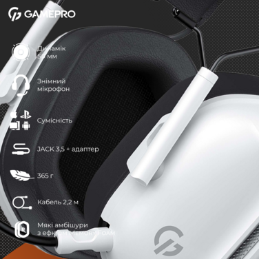 Ігрова гарнітура GamePro Genesis Hunter (HS1350W)