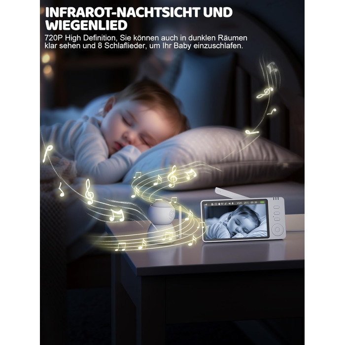 Відеоняня BURNNOVE з камерою 5