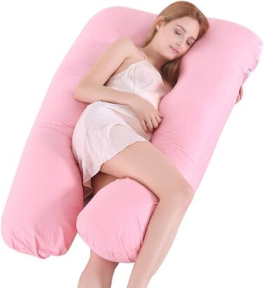 Вагітний подушок HONGBI: подушка для сну на боці, U-подібна, знімний чохол, 120x65 см