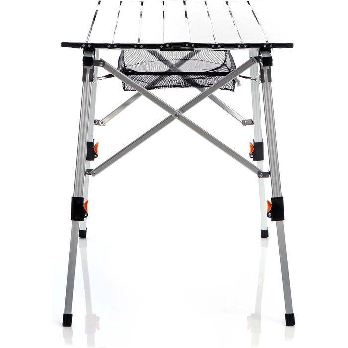 Складний кемпінговий стіл 90x53 см регульований по висоті Розкладний стіл з алюмінію до 30 кг зі згорнутою стільницею Кемпінговий стіл на колесах Розкладний стіл Садовий балкон Відкритий стіл