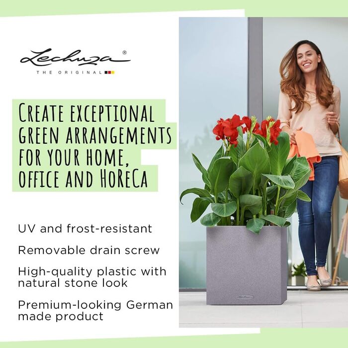 Горщик LECHUZA CUBE Color Triple Sandbraun (40x14x13,5 см)