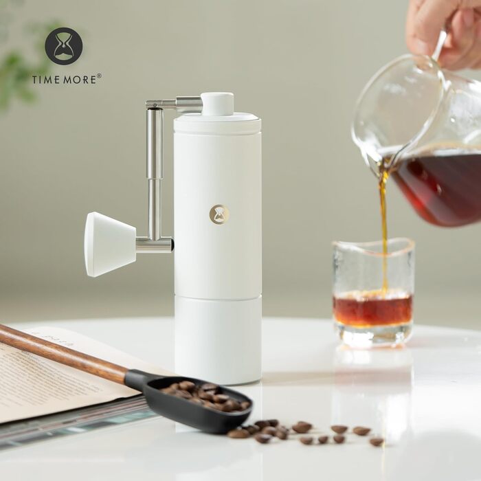 Кавомолка ручна TIMEMORE C5 Pro, керамічні жорна, регулювання помелу, сталеве корпус, для еспресо, моки, френч-пресу