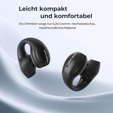 Навушники Relxhome Open Ear Bluetooth 5.4, HiFi стерео, 4 мікрофони, шумозаглушення, LED-дисплей, Sliver