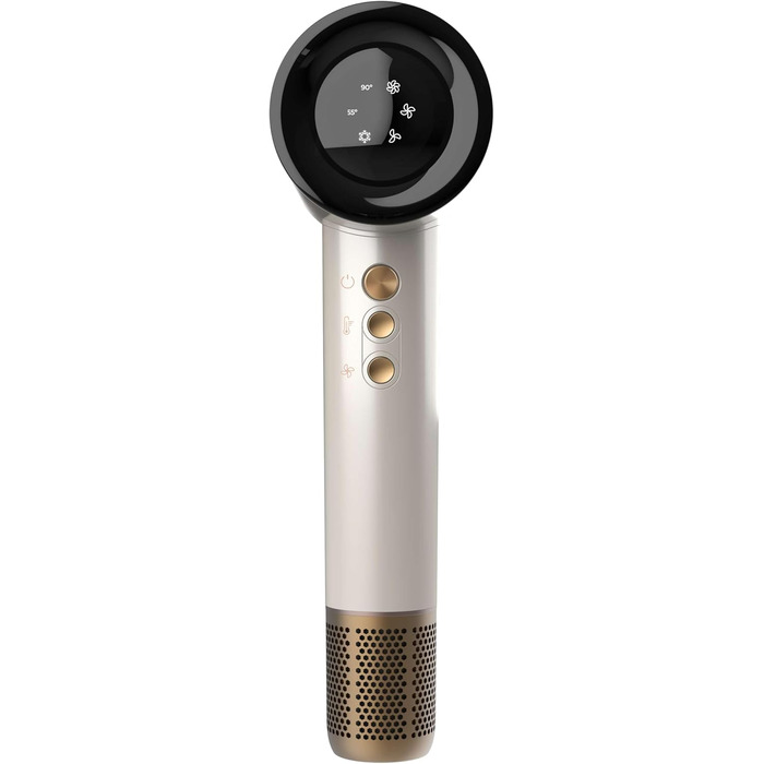 Фен Cecotec Ionicare Rockstar Nano Iontech Champagne з плазмою, 110 000 об/хв, дисплеєм та функцією збереження налаштувань