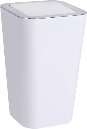 Відро з поворотною кришкою WENKO Candy White-Контейнер для відходів з поворотною кришкою місткість 6 л, полістирол, 18 x 28,5 x 18 см