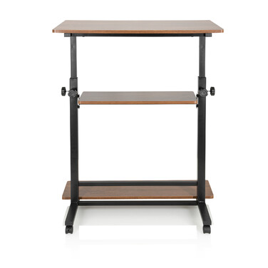 Робочий стіл / Комп'ютерний стіл СТАНЦІЯ II 50 x 80 см чорний / горіх hjh OFFICE