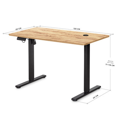 Стіл Mealux PowerDesk Energy Mahogany з електрорегулюванням висоти (арт. EVO-201 Energy Mahogany/B)