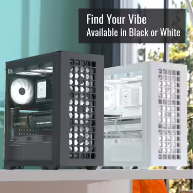 Ігровий корпус AeroCool D502A Mid-Tower, сітчаста передня панель, 4 RGB вентилятори, ATX/mATX/ITX, загартоване скло, чорний