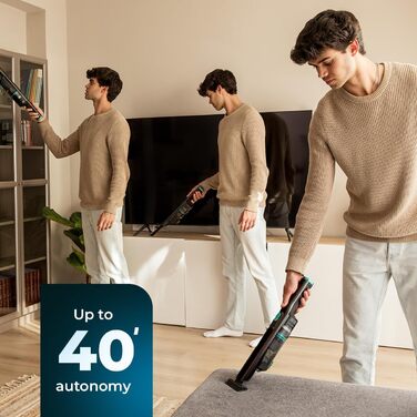 Ручний пилосос Cecotec Conga Rockstar: 210 Вт, цифровий, 20 кПа, до 40 хв роботи, 2 режими, аксесуари для килимів та матраців, сірий (Micro + Animal)