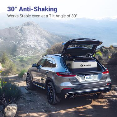 Автомобільний компресорний холодильник AAOBOSI 50л з Wi-Fi, 12/24V та 220V, -20°C для авто, вантажівок, кемпінгу, з двома зонами охолодження