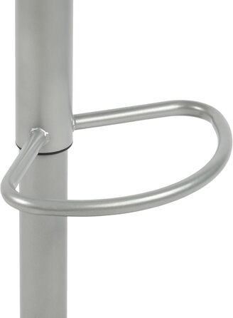 Набір з 2 барних стільців CLP Williston, регульована висота, з підставкою для ніг, обертаються, з захистом для підлоги, срібний колір