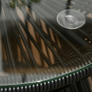 Богемний садовий столик, стійкий до погодних умов, з плетеного PE-ратанu, 40 см x 40 см x 42 см, чорний