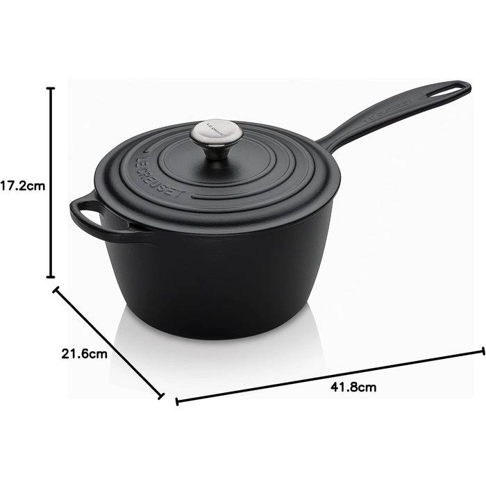 Каструля з нержавіючої сталі Le Creuset Signature, 1.8 л, для всіх типів плит (в т.ч. індукційних), з ручкою, з чавуну, 21181180902430