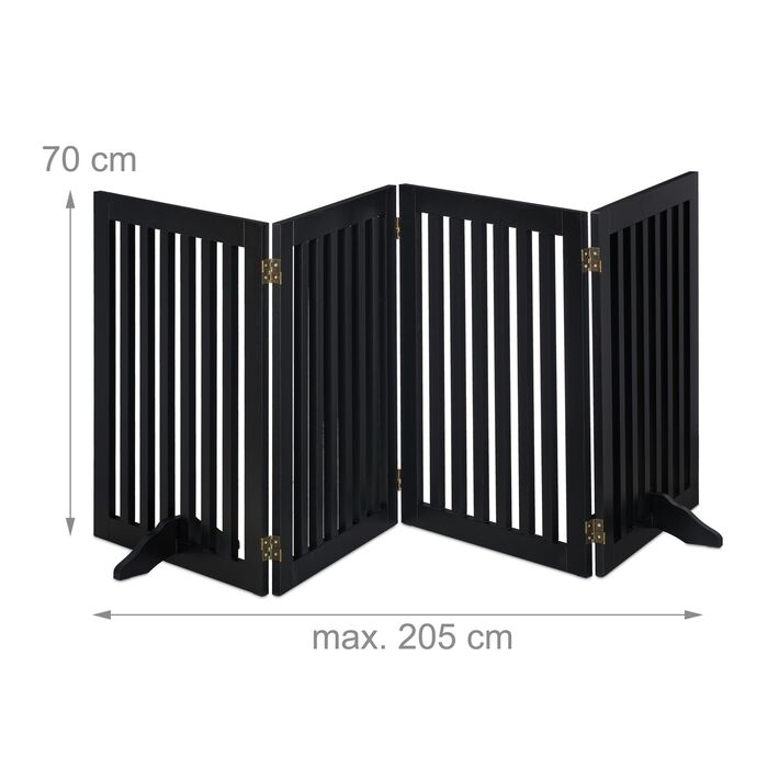 Захисний бар'єр Relaxdays чорного кольору, 70 см