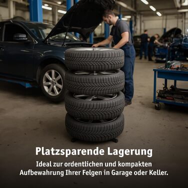 Підставка для шин Walter Felgenbaum для легкових автомобілів, до 100 кг, ширина шини до 225 мм, щадна для дисків