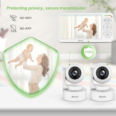 Відеоняня Blemil з 2 камерами, 6
