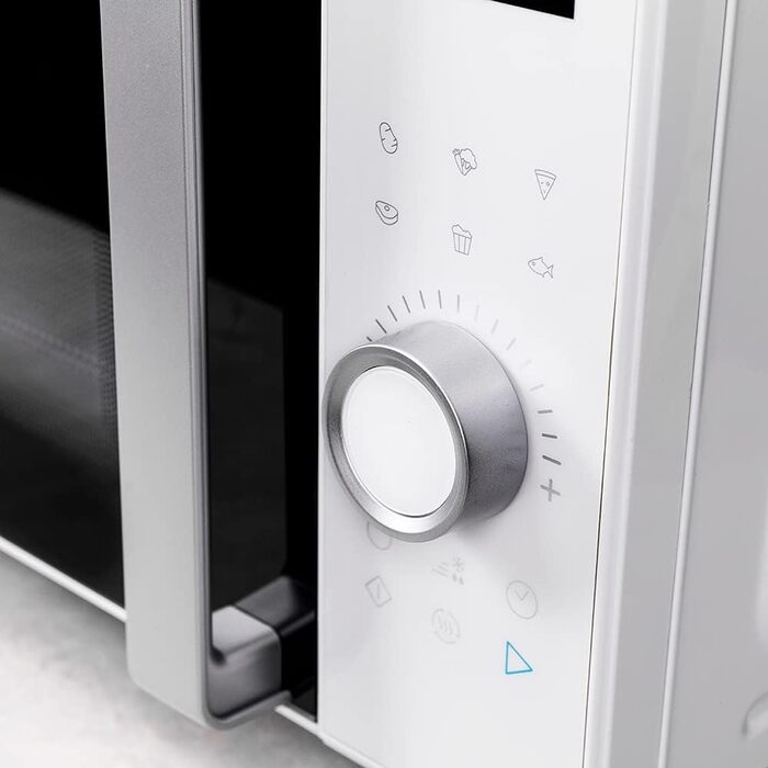 Мікрохвильова піч Cecotec GrandHeat 2500 Flatbed Touch White 800 Вт, 25 л - сенсорне управління, 8 програм, таймер