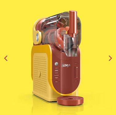 Машина для приготування смузі Ninja SLUSHi, для смузі, коктейлів, фраппе, молочних коктейлів та замороженого соку, без льоду, технологія WhisperChill, об'єм 1.9 л, Orange FS301EUOR