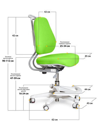 Дитяче крісло Evo-Kids Mio Ergo Lite Green (арт.Y-507 Lite KZ)