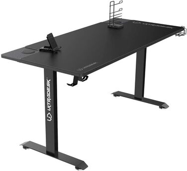 Ігровий стіл ULTRADESK Momentum, килимок розміру XXL, підставка для мобільного телефону, підстаканник, з можливістю завантаження до 130 кг, 152,5x70 см