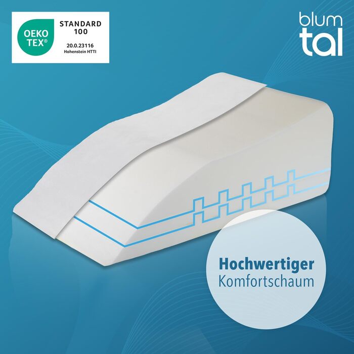 Ортопедична подушка для ніг Blumtal - регульована висота, для важких ніг, для дорослих, білий знімний чохол