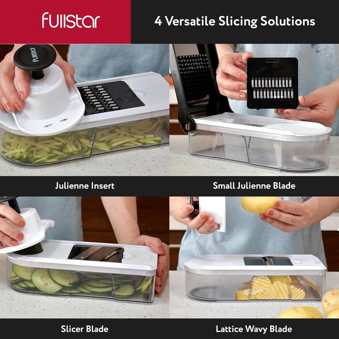 Многофункціональний овочевий слайсер-терка 10-в-1: слайсер для овочів, тертка для сиру, набір для нарізки соломкою, нарізчик для огірків, цибулі, картоплі та фруктів (білий)