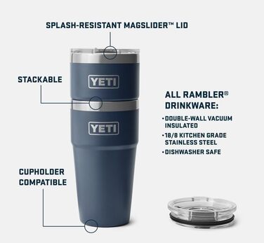 Термос YETI Rambler 20oz (591ml) з кришкою MagSlider, колір Moon Dust