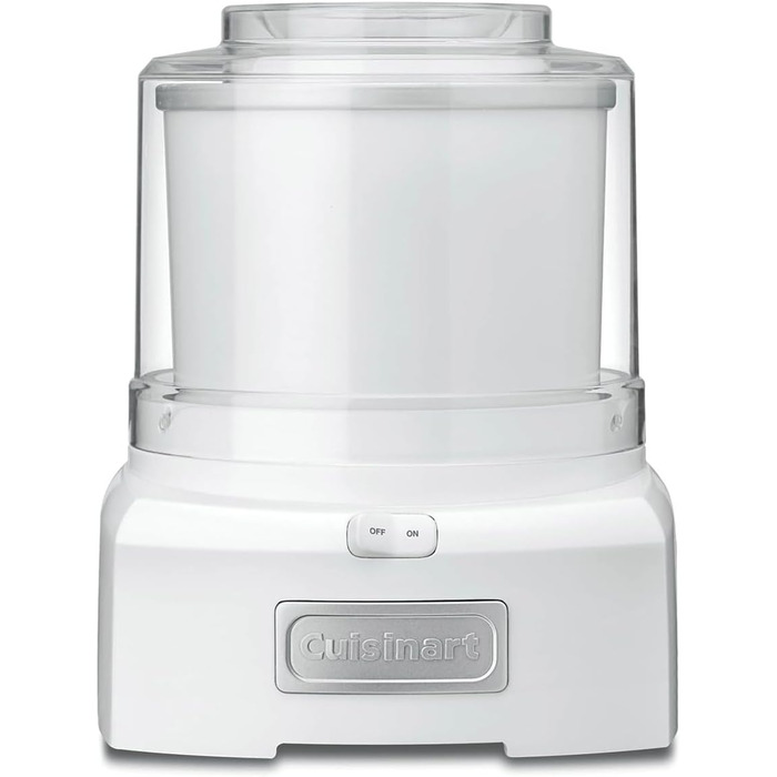 Морожениця CUISINART ICE21 для домашнього морозива, джелато, сорбету, йогурту, 1.4 л, пластик, біла, сімейна