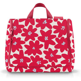 Практична сумка для туалетного приладдя з гачком, водовідштовхувальний матеріал (Daisy Red)