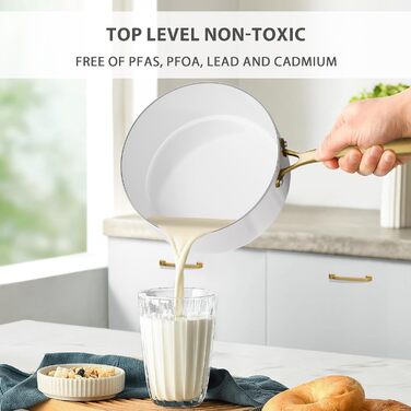 Набір посуду RIOVARM з нержавіючої сталі з антипригарним покриттям, кераміка, каструлі, сковорідки, сотейник, соусниця, лопатка, кухонні аксесуари