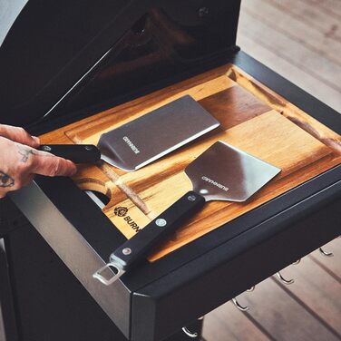 Rollwagen для газового гриля Wayne від BURNHARD®: міцна сталь, пластикові столи, комплект для Wayne 2-Brenner