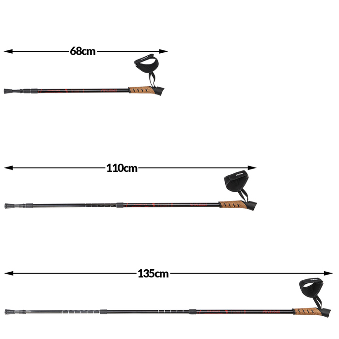 Трекінгові палиці для ходьби (Nordic Walking) – червоні