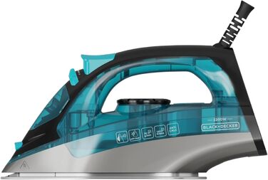 Праска BLACK+DECKER BXIR2605E з парою, 2600 Вт, нержавіюча підошва, антинакип, самоочищення, видаляє віруси та бактерії