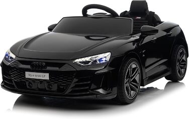 Дитячий електромобіль LEADZM 12V з музикою, сигналом і фарами, дистанційне керування, швидкість 3-5 км/год, для дітей, білий/чорний