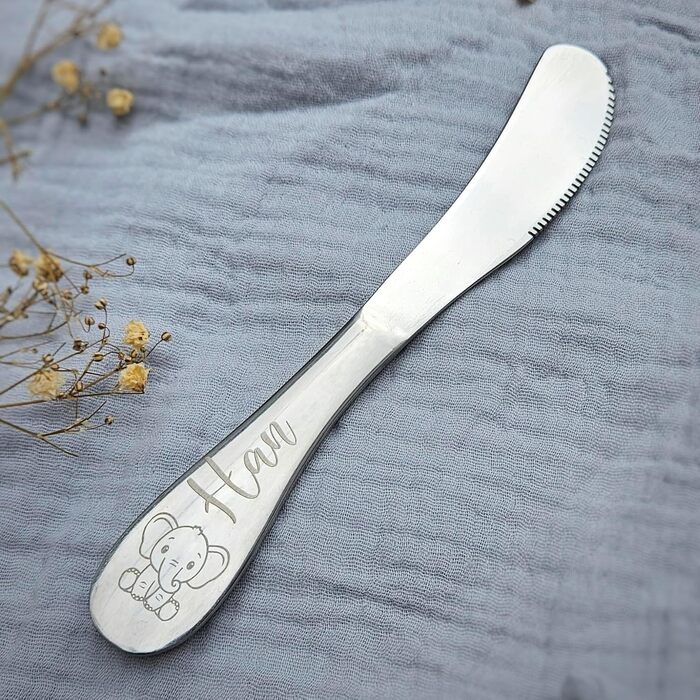 Дитячий набір столових приборів з гравіюванням імені | Персоналізований посуд для дітей | Подарунок на хрещення, день народження | Тема: Сафарі, Екскаватор