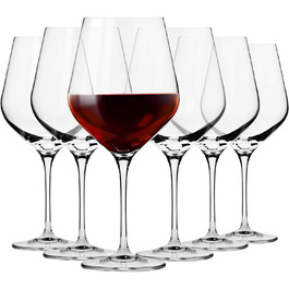 Великі бордові келихи для червоного вина Набір з 6 860 МЛ Колекція Splendour Ідеально підходить для дому, ресторанів і вечірок Можна мити в посудомийній машині