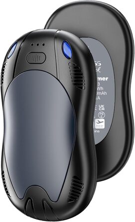 Електричні грілки для рук FANDLISS з магнітом, 10000mAh, 2 шт., з двостороннім нагрівом, USB, 3 режими, для активного відпочинку, подарунок