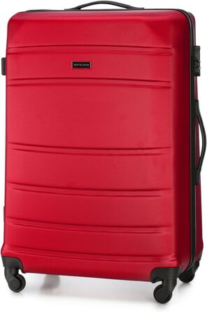 Валіза на колесах WITTCHEN Globe Line, ручна поклажа, ABS, кодовий замок, 25 x 33 x 33 x 16,5 см, червоний (Lufthansa/Eurowings/Ryanair/Condor/Discover Airlines)