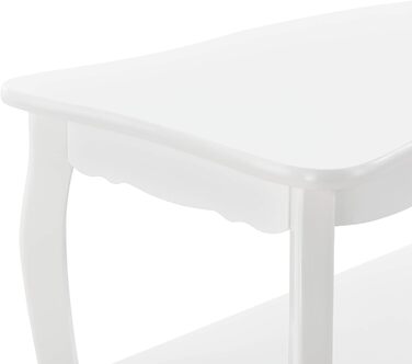 Журнальний столик білий лакований у стилі Шеббі шик 88x40x42 см Журнальний столик Стіл для вітальні Журнальний столик