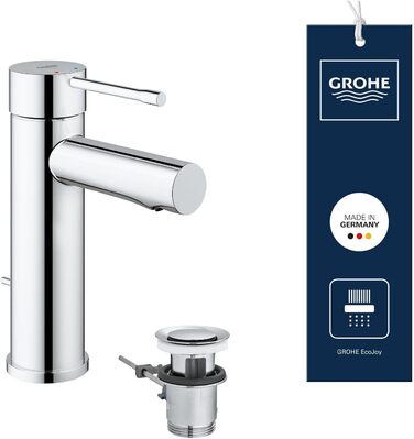 Змішувач для ванної кімнати GROHE Essence, водозберігаючий, хром, 17 см, з витяжною штангою